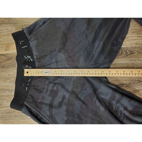 Victoria Sport Women's S Gray Camo Jogger Sweat Pants Elastic Waist Slit Pocket - Picture 6 of 12